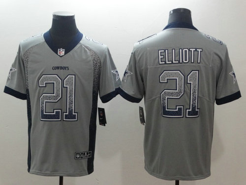 Nike Dallas Cowboys #21 Ezekiel Elliott Drift Fashion Color Rush Limited Jersey