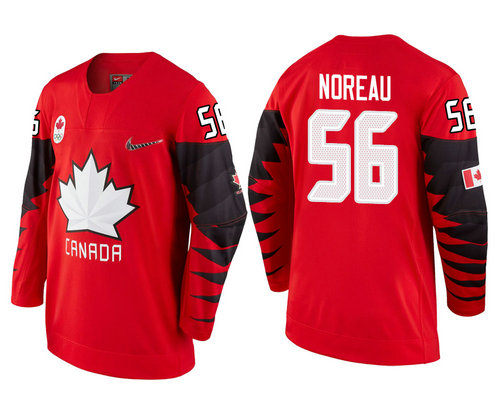 Men Canada Team #56 Maxim Noreau Red 2018 Winter Olympics Jersey