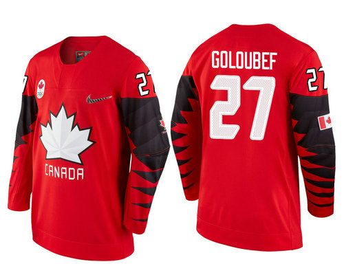 Men Canada Team #27 Cody Goloubef Red 2018 Winter Olympics Jersey