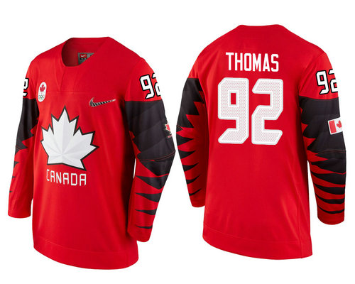 Men Canada Team #92 Christian Thomas Red 2018 Winter Olympics Jersey