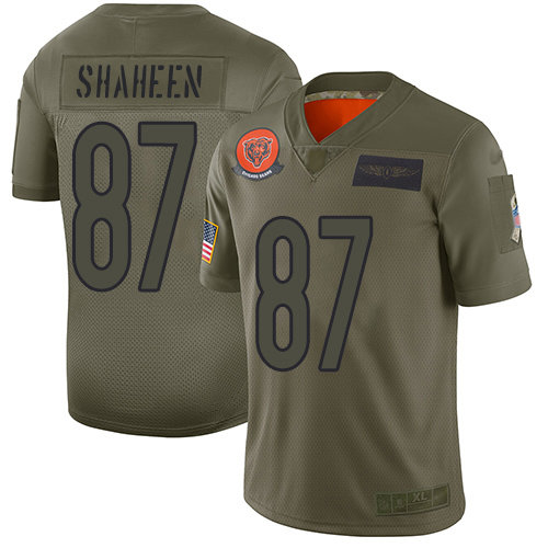 Nike Bears #87 Adam Shaheen Camo Men's Stitched NFL Limited 2019 Salute To Service Jersey