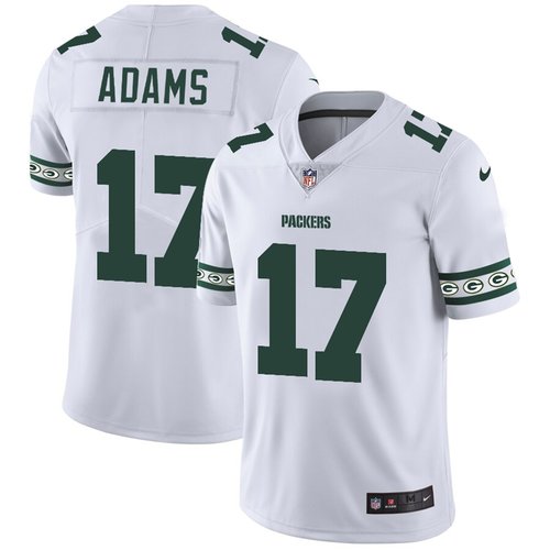 Green Bay Packers #17 Davante Adams Nike White Team Logo Vapor Limited NFL Jersey