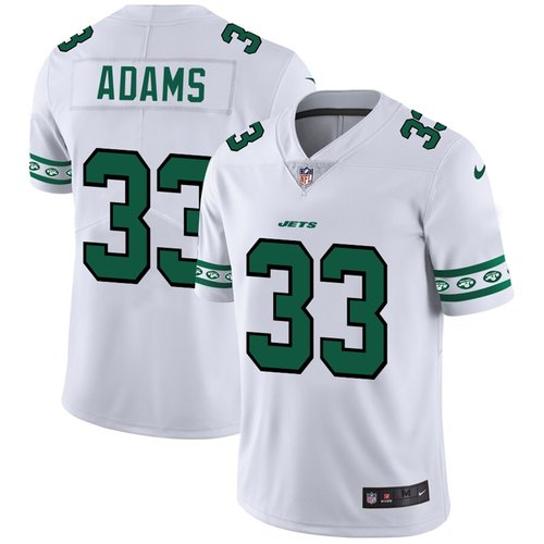 New York Jets #33 Jamal Adams Nike White Team Logo Vapor Limited NFL Jersey