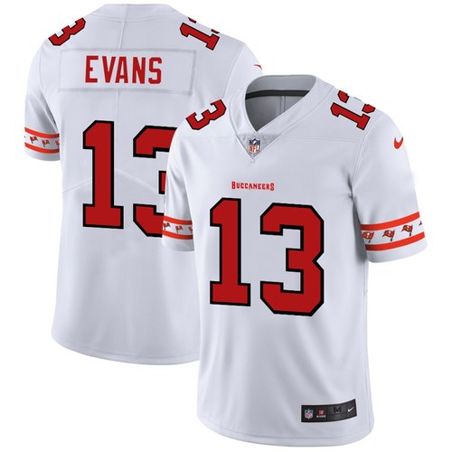 Men's Tampa Bay Buccaneers #13 Mike Evans Nike White Team Logo Vapor Limited NFL Jersey