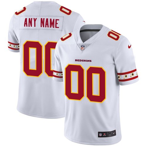 Men's Washington Redskins Custom Nike White Team Logo Vapor Limited NFL Jersey