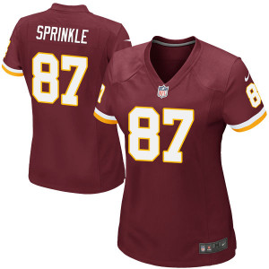 Women's Washington Redskins #87 Jeremy Sprinkle Game Burgundy Team Color Nike Jersey