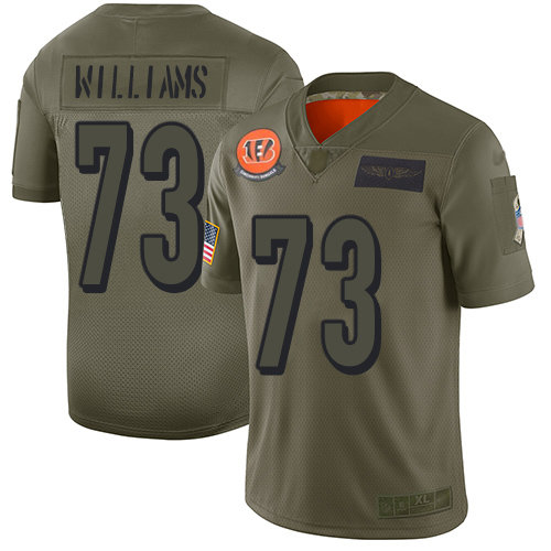 Nike Bengals #73 Jonah Williams Camo Men's Stitched NFL Limited 2019 Salute To Service Jersey