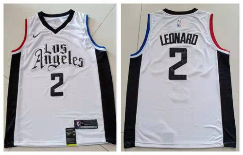 Clippers 2 Kawhi Leonard White City Edition Nike Swingman Jersey