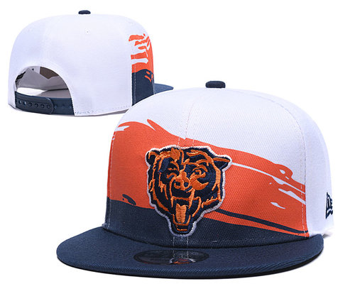 Bears Team Logo Orange Peaked Adjustable Hat