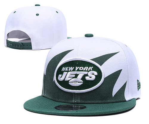 Jets Team Logo Green White  Adjustable Hat GS