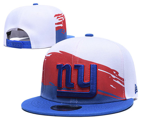 New York Giants Team Logo Blue Red Adjustable Hat