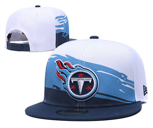 Titans Team Logo Navy Blue White Adjustable Hat TX