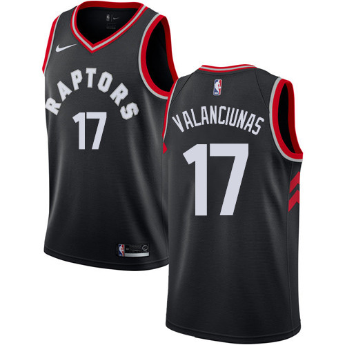 Nike Raptors #17 Jonas Valanciunas Black NBA Swingman Statement Edition Jersey