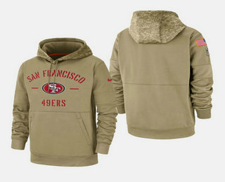 Men's San Francisco 49ers 2019 Salute to Service Sideline Therma Pullover Hoodie