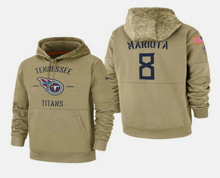 Men's Tennessee Titans #8 Marcus Mariota 2019 Salute to Service Sideline Therma Hoodie