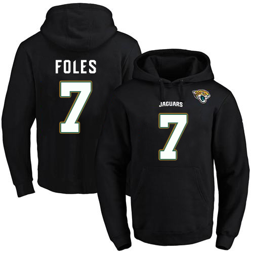 Nike Jaguars #7 Nick Foles Black Name & Number Pullover NFL Hoodie