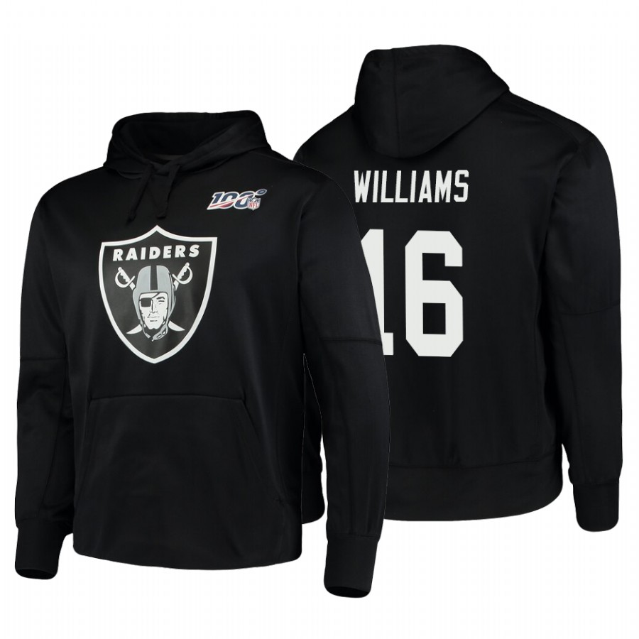 Oakland Raiders #16 Tyrell Williams Nike NFL 100 Primary Logo Circuit Name & Number Pullover Hoodie Black