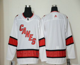 Men's Carolina Hurricanes Blank White NEW 2019 Adidas Stitched NHL Jersey