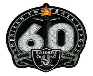 Oakland Raiders 1960-2019 60th Anniversary Patch