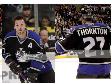 Los Angeles Kings #27 Scott Thornton Black Third Jersey