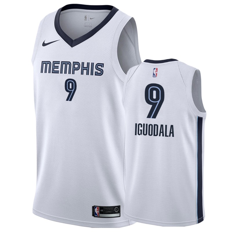 Nike Grizzlies #9 Andre Iguodala White Association Edition Men's NBA Jersey