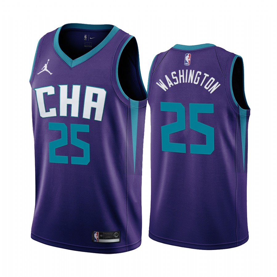 Nike Hornets #25 PJ Washington Purple 2019-20 Statement Edition NBA Jersey