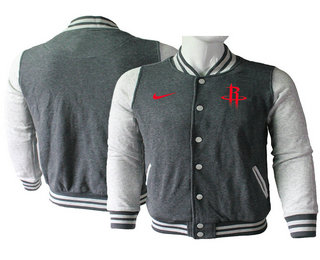 Men's Houston Rockets Nike Gray Stitched NBA Jacket