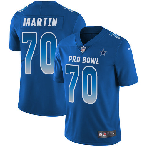 Nike Dallas Cowboys #70 Zack Martin Royal Men's Stitched NFL Limited NFC 2019 Pro Bowl Jersey