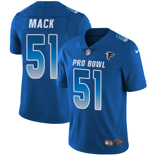 Nike Atlanta Falcons #51 Alex Mack Royal Men's Stitched NFL Limited NFC 2019 Pro Bowl Jersey