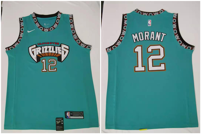 Men's Memphis Grizzlies #12 Ja Morant Green Nike 2019 ABA Hardwood Classics Green Throwback Swingman Jersey