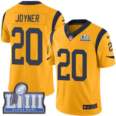 #20 Limited Lamarcus Joyner Gold Nike NFL Youth Jersey Los Angeles Rams Rush Vapor Untouchable Super Bowl LIII Bound