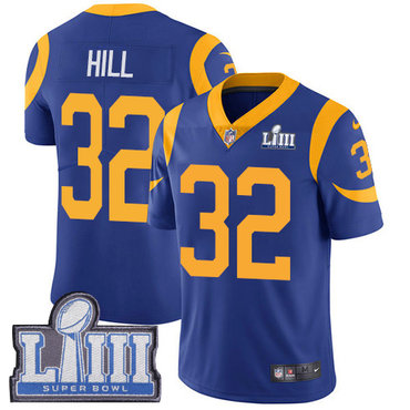 #32 Limited Troy Hill Royal Blue Nike NFL Alternate Youth Jersey Los Angeles Rams Vapor Untouchable Super Bowl LIII Bound