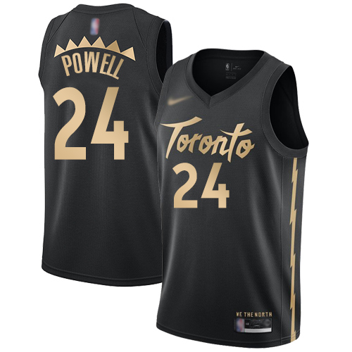 Raptors #24 Norman Powell Black Basketball Swingman City Edition 2019-20 Jersey