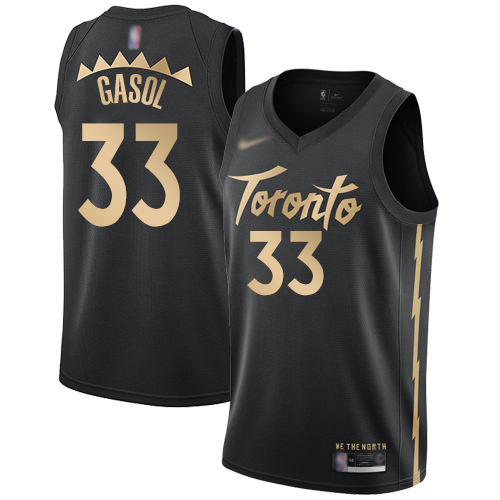 Raptors #33 Marc Gasol Black Basketball Swingman City Edition 2019-20 Jersey