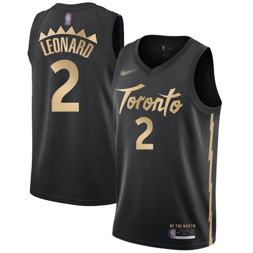 Raptors #2 Kawhi Leonard Black Basketball Swingman City Edition 2019-20 Jersey