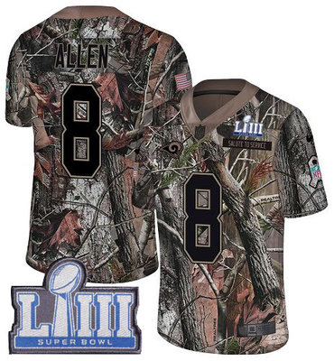 #8 Limited Brandon Allen Camo Nike NFL Men's Jersey Los Angeles Rams Rush Realtree Super Bowl LIII Bound