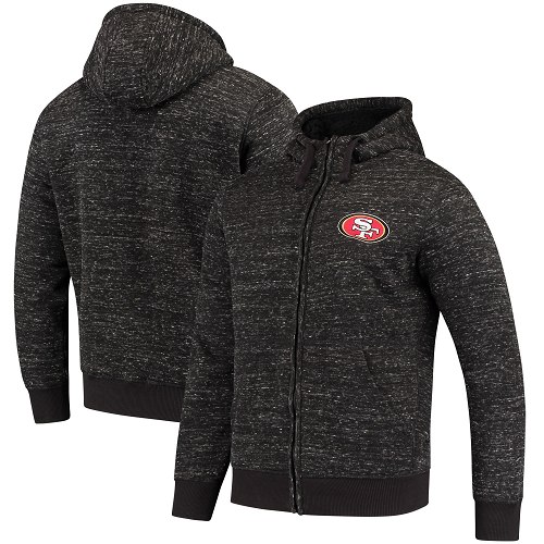 Men's San Francisco 49ers G-III Sports by Carl Banks Heathered Black Discovery Sherpa Full-Zip Jacket