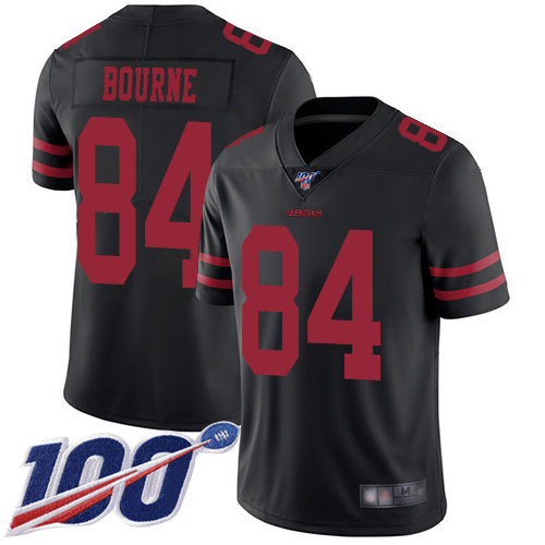 San Francisco 49ers Men's #84 Kendrick Bourne Black Limited Alternate 100th Season Vapor Untouchable Jersey