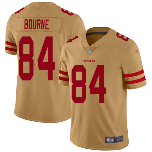 San Francisco 49ers Youth #84 Kendrick Bourne Gold Limited Inverted Legend Jersey