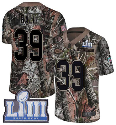 #39 Limited Montee Ball Camo Nike NFL Youth Jersey New England Patriots Rush Realtree Super Bowl LIII Bound