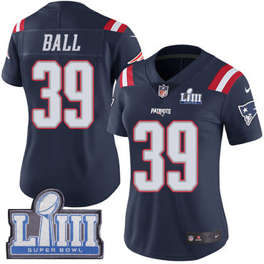 #39 Limited Montee Ball Navy Blue Nike NFL Women's Jersey New England Patriots Rush Vapor Untouchable Super Bowl LIII Bound