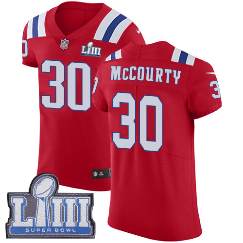 #30 Elite Jason McCourty Red Nike NFL Alternate Men's Jersey New England Patriots Vapor Untouchable Super Bowl LIII Bound