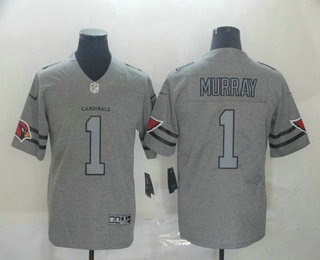 Men's Arizona Cardinals #1 Kyler Murray 2019 Gray Gridiron Vapor Untouchable Stitched NFL Nike Limited Jersey