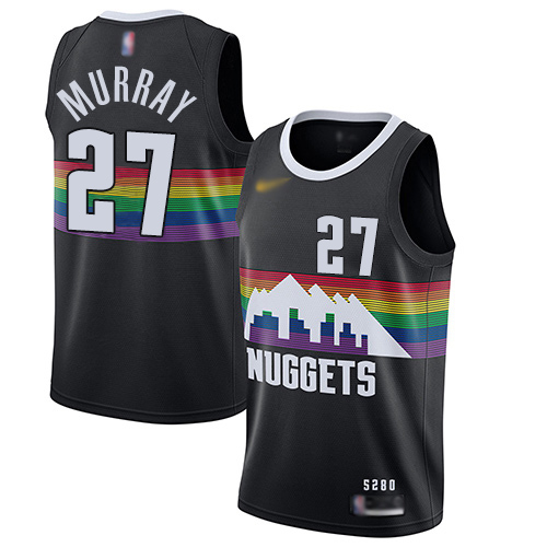 Nuggets #27 Jamal Murray Black Basketball Swingman City Edition 2019-20 Jersey