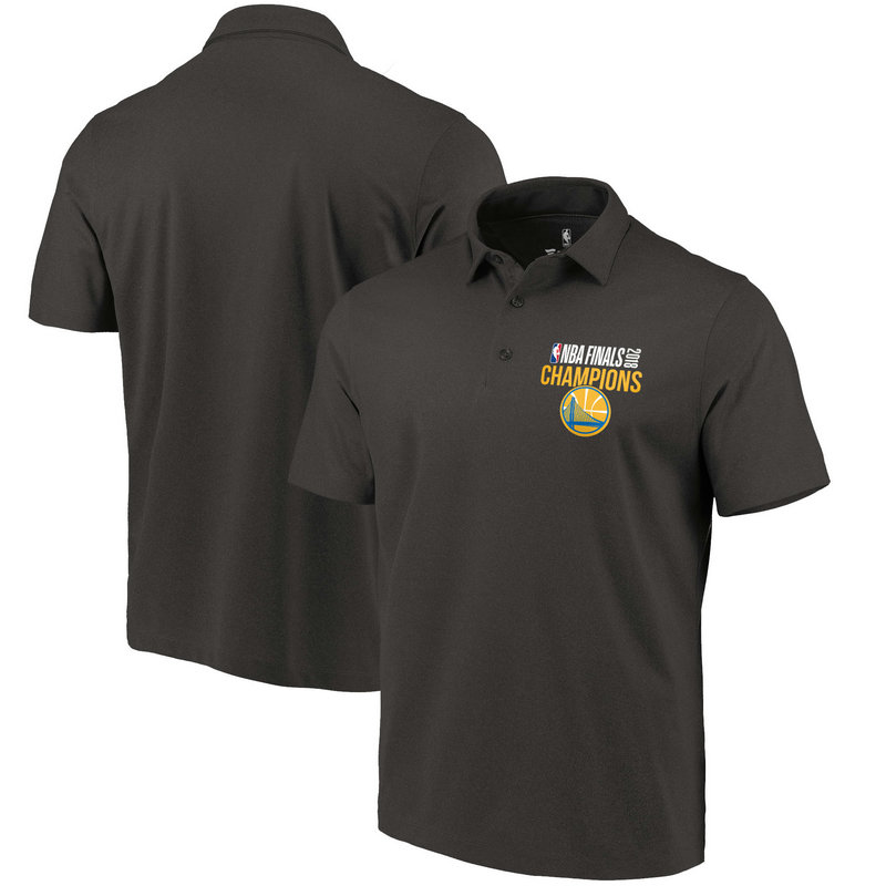 Golden State Warriors Fanatics Branded 2018 NBA Finals Champions Domeshots Made to Move Performance Polo - Black