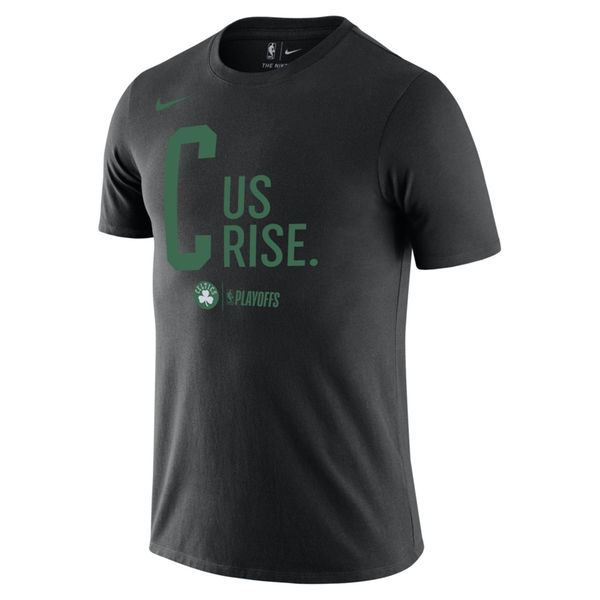 Men's Boston Celtics Nike Black 2018 NBA Playoffs Mantra Legend T-Shirt