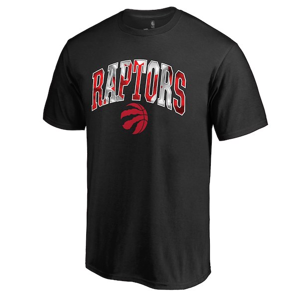 Men's Toronto Raptors Black Banner Wave T-Shirt