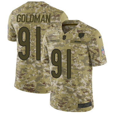 Nike Bears #91 Eddie Goldman Camo Men's Stitched NFL Limited Rush Jersey