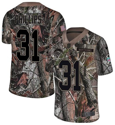 Nike Chargers #31 Adrian Phillips Camo Men's Stitched NFL Limited Rush Realtree Jersey