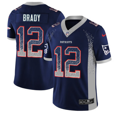 Nike Patriots #12 Tom Brady Men's Stitched NFL Limited Rush USA Flag Jersey